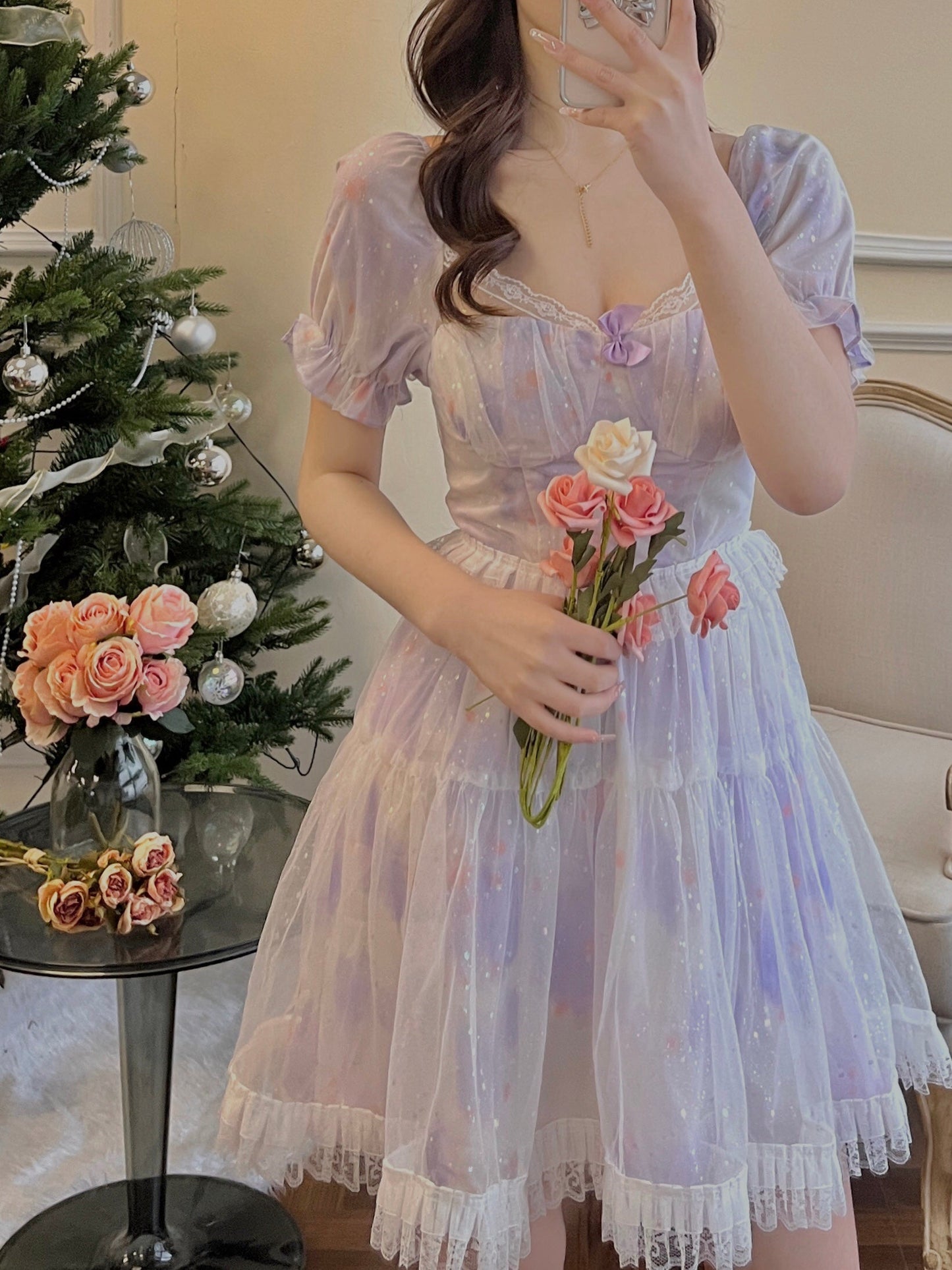 Pastel Bubble Princess Dress MK17454 - mkkawaiishop