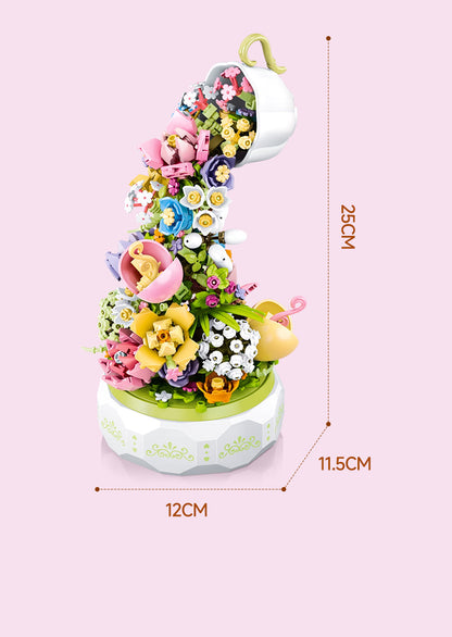 Building Block Flower Music Box - Heartzcore MK18882