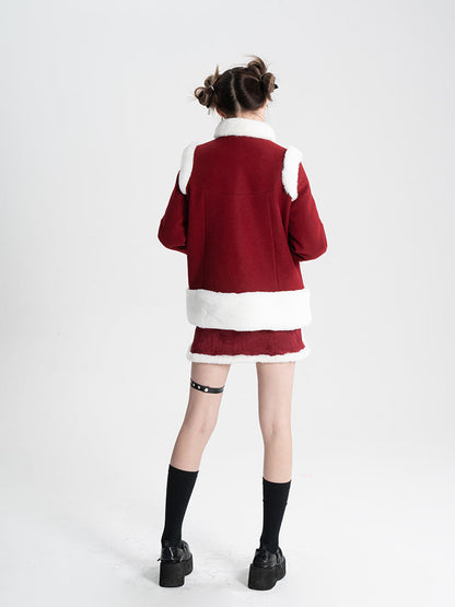 Sweet Black Red Fluffy Dragon Outfit ON814