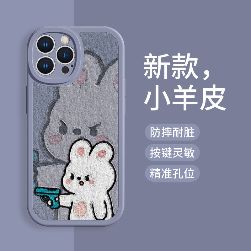 Lovely Cute Yawn Cat Gemstone Phone Case