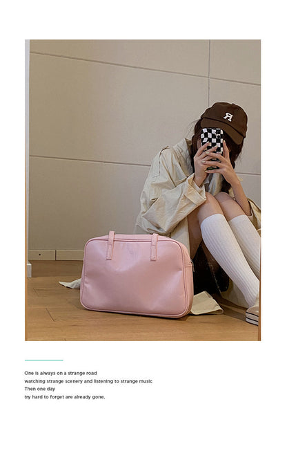 Leather Bag Color Tote Shoulder Bag - Heartzcore