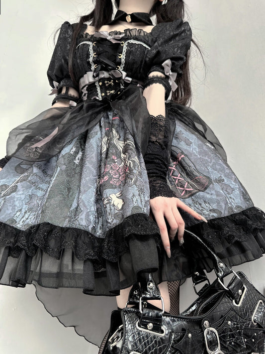 Deep In Roses Sweet Princess Dark Lolita Dress ON818