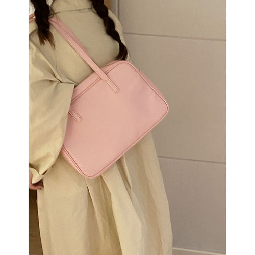 Leather Bag Color Tote Shoulder Bag - Heartzcore