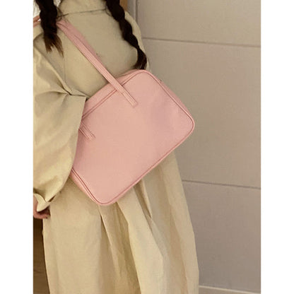 Leather Bag Color Tote Shoulder Bag - Heartzcore