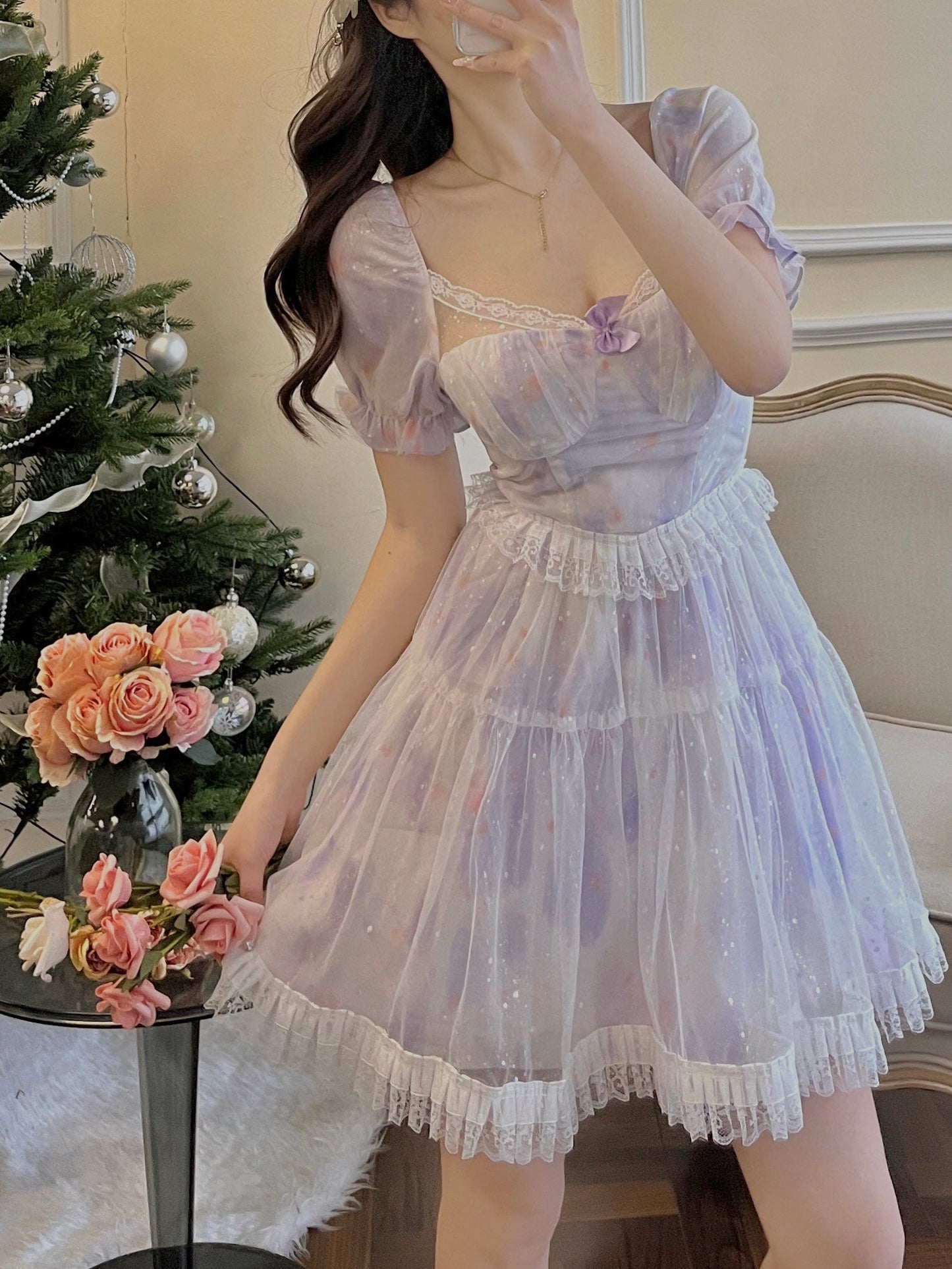 Pastel Bubble Princess Dress MK17454 - mkkawaiishop