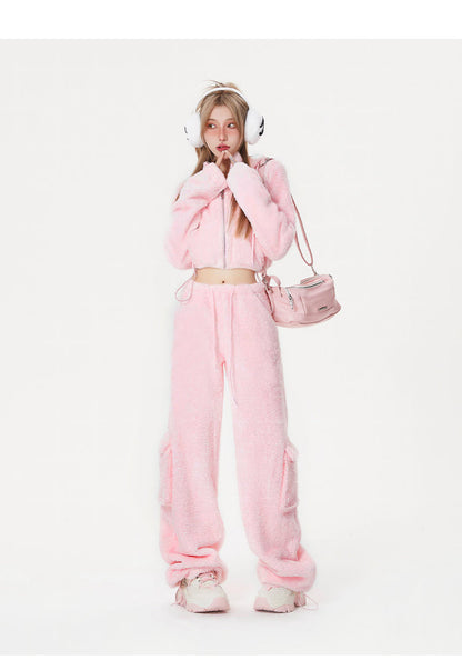 Y2K Lamb Wool Sports Suit - Kimi