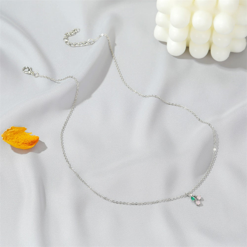 Juicy Peach Necklace LIN15 - mkkawaiishop