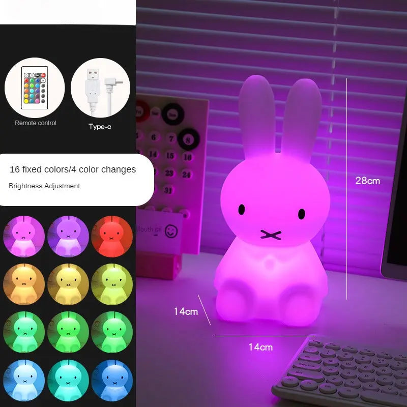 Kawaii Aesthetic Y2K Cute Fairy Rabbit Bedroom Night Light - Teeny MK Kawaii Store