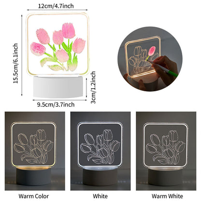 Veilleuse tulipe peinte à la main DIY 