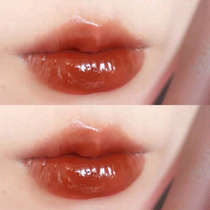 Pfirsichfarbener Spiegel-Lipgloss