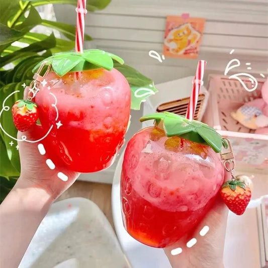 Summer Strawberry Plastic Cute Bottle MK16034