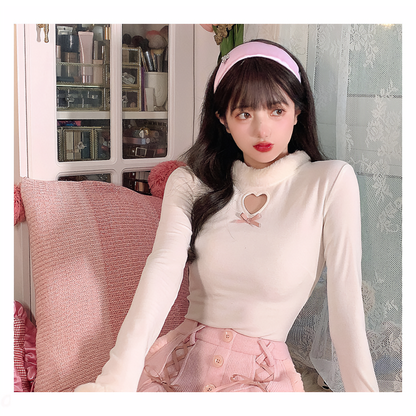 Robe mini sexy pastel à motif cœur doux MK18733