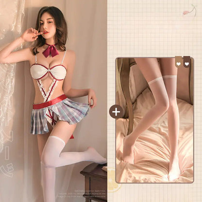 Kawaii Aesthetic Y2K Cute Fairy Uniform Cosplay Plaid Suit MK Kawaii Store