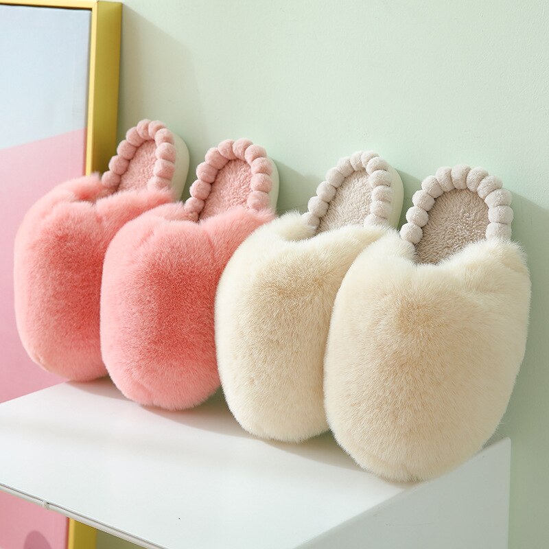 Kawaii Ball Plush Furry Homewear Slippers ME19 - mkkawaiishop