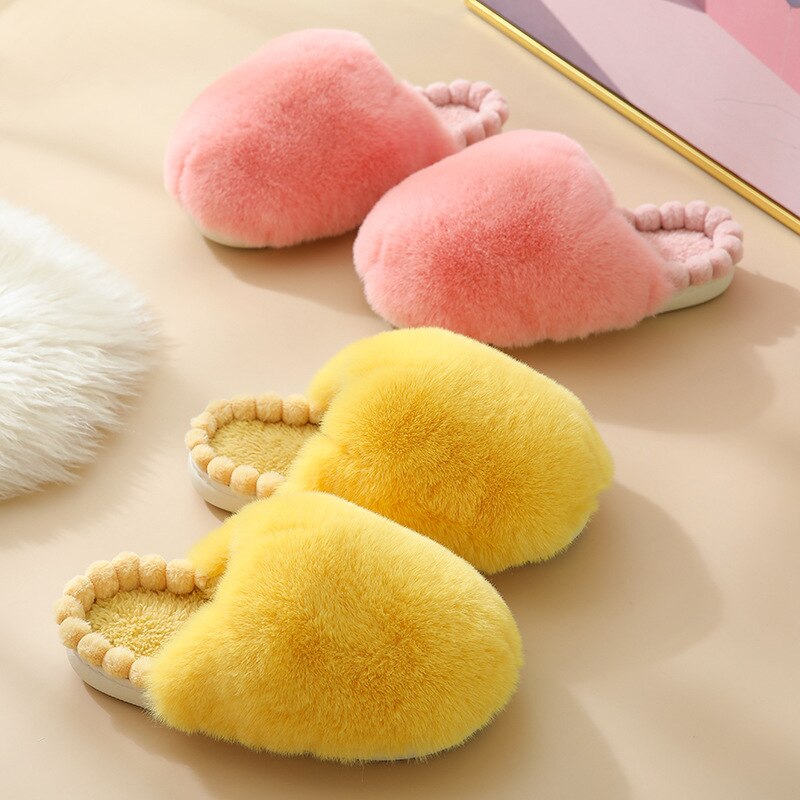 Kawaii Ball Plush Furry Homewear Slippers ME19 - mkkawaiishop