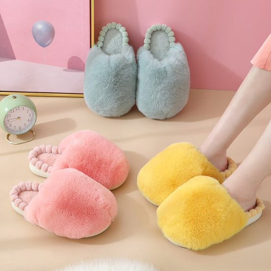 Kawaii Ball Plush Furry Homewear Slippers ME19 - mkkawaiishop