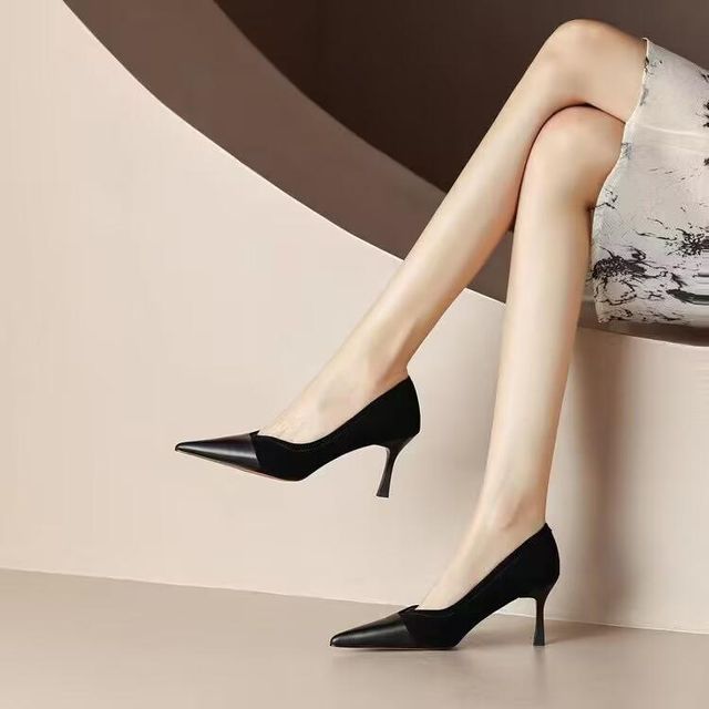 Cap Toe Stiletto Heel Pumps BH28