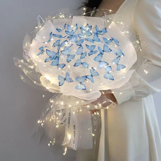 DIY Schmetterling Wünsche dir das Beste Blumen LED Bouquet MK18440