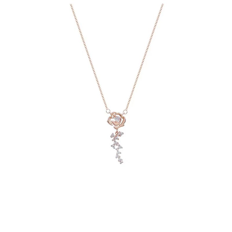 Diamond Rose Necklace LIN90 - mkkawaiishop