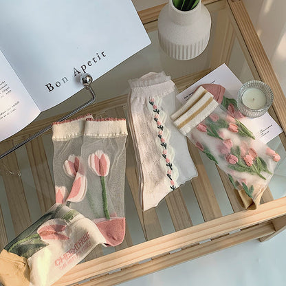 Chaussettes à fleurs de tulipe MK18676