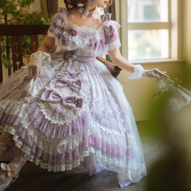 Robe Lolita pastel violette victorienne Fairyland ON805