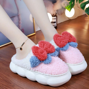 Chaussons Kawaii aux couleurs pastel avec nœud mignon ON889