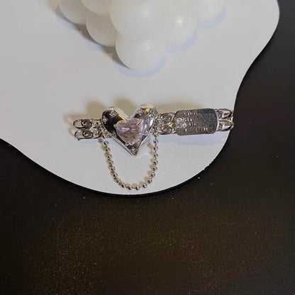 Entenschnabelclip mit süßer Herz-Quaste MK18794