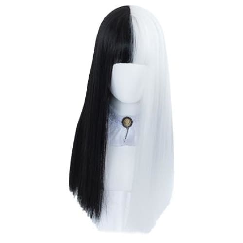 Black White Split Wig MK14966 - mkkawaiishop