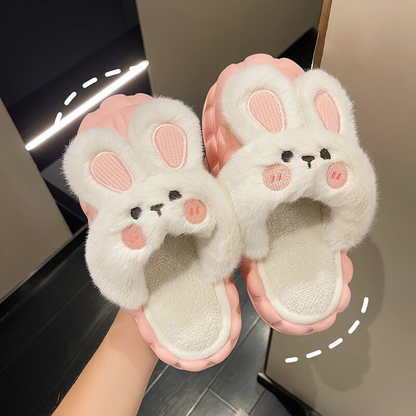 Chaussons d'hiver imperméables et moelleux en forme de lapin MK18521