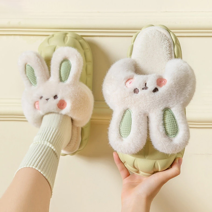 Chaussons d'hiver imperméables et moelleux en forme de lapin MK18521