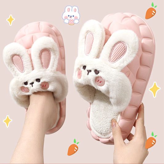 Chaussons d'hiver imperméables et moelleux en forme de lapin MK18521