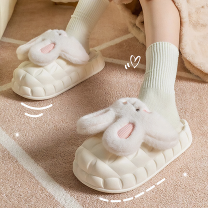 Chaussons d'hiver imperméables et moelleux en forme de lapin MK18521