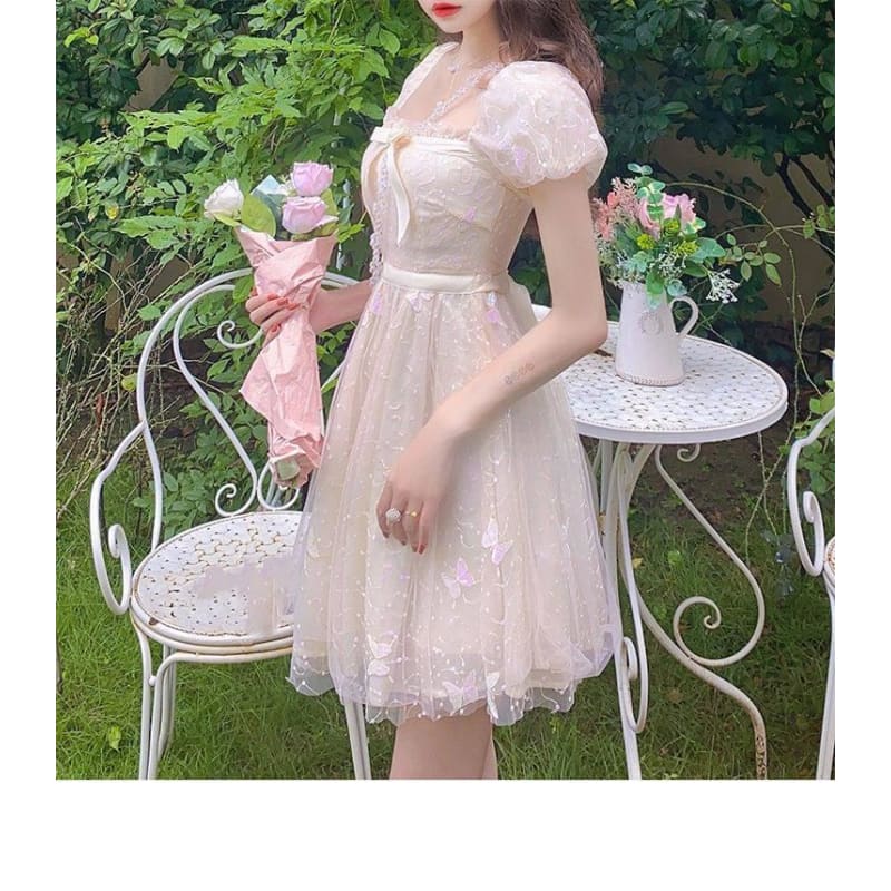 Butterfly Wish Kawaii Fairy Princess Babydoll Dress - mkkawaiishop