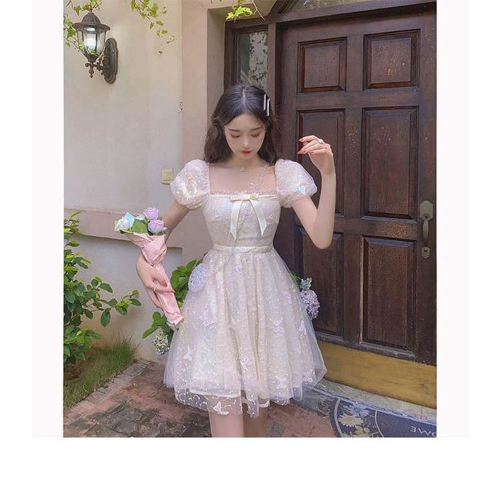 Butterfly Wish Kawaii Fairy Princess Babydoll Dress - mkkawaiishop