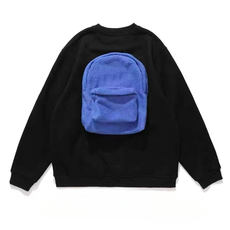 Black 3D Pop-up Bag Sweatshirt