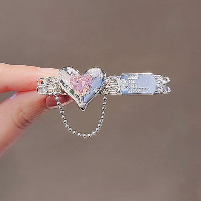 Entenschnabelclip mit süßer Herz-Quaste MK18794