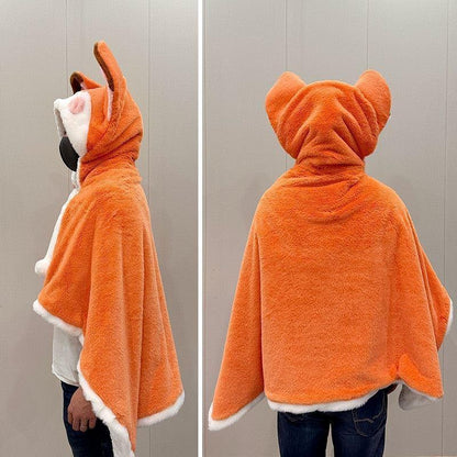 Kawaii Fox Fleece Winter Cape ME54