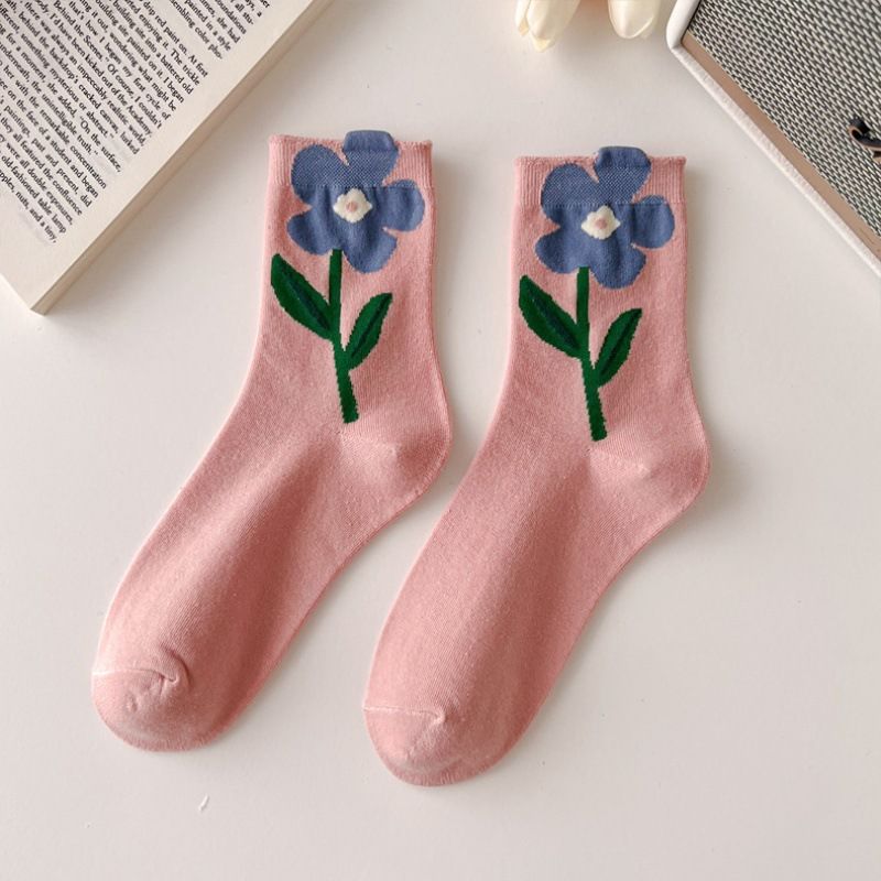 Flowers Candy Color Socks MK18879