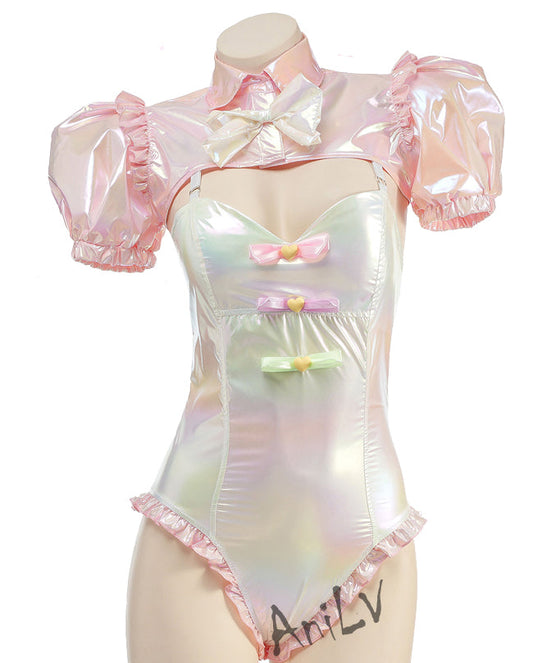 Costume de cosplay d'ange kawaii pastel de Needy Streamer Overload