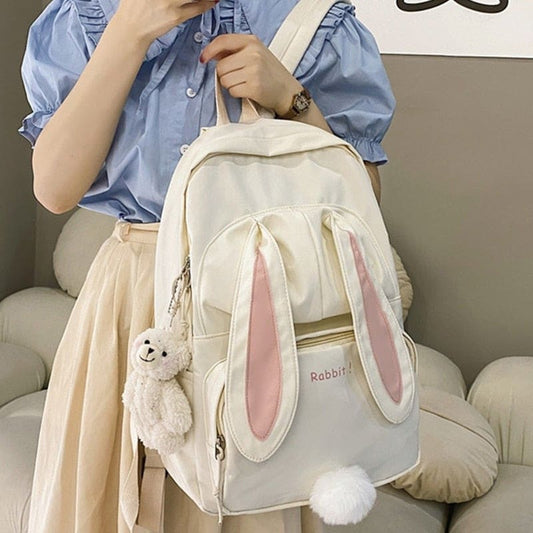 Sac à dos Kawaii de grande capacité avec motif lapin mignon K17464