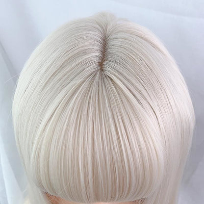 Cute Short Blonde Beige Bobo Bangs Wig MK16162 - mkkawaiishop