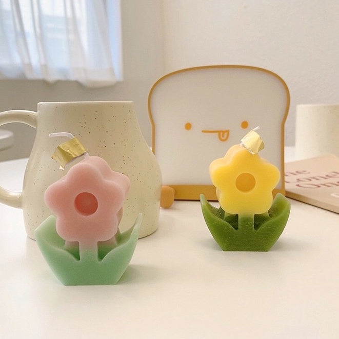 Cute Korean Flower Shaped Scented Candle LIN115 - mkkawaiishop