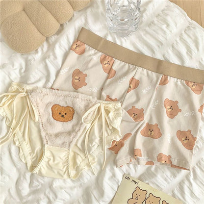 Cute Bear Couple Panties