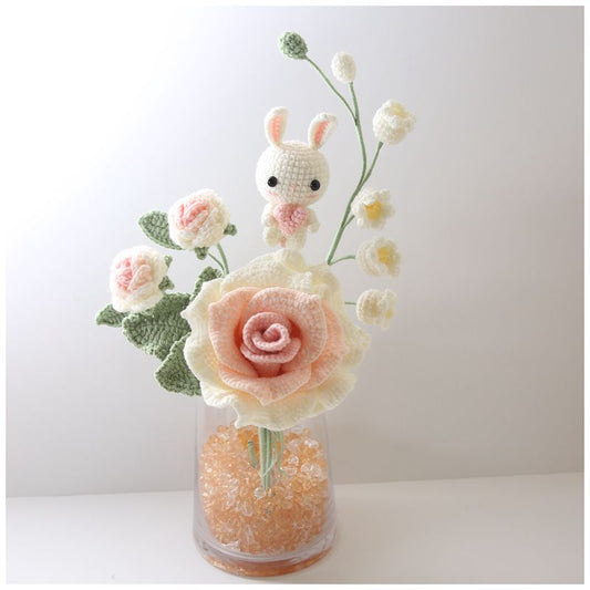 DIY Crochet Bunny Flowers Bouquet MK18960