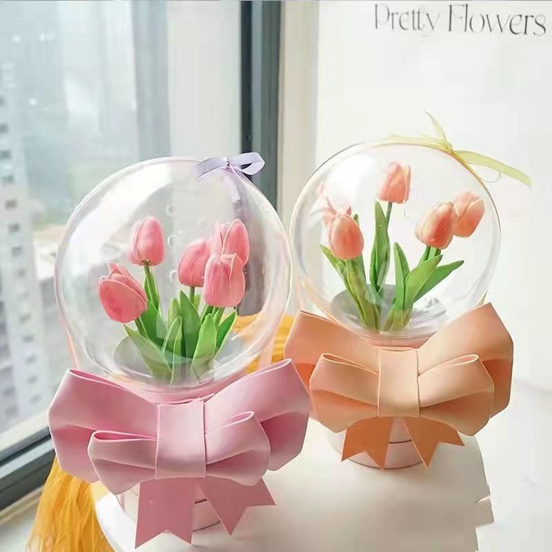 DIY Tulip Bubble LED Flower Bouquet MK18585