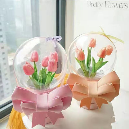 DIY Tulip Bubble LED Flower Bouquet MK18585