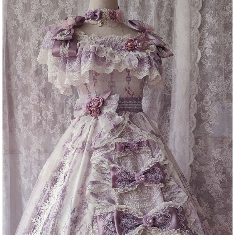 Fairyland Victorian Hime Lolita Pastel Purple Dress ON805