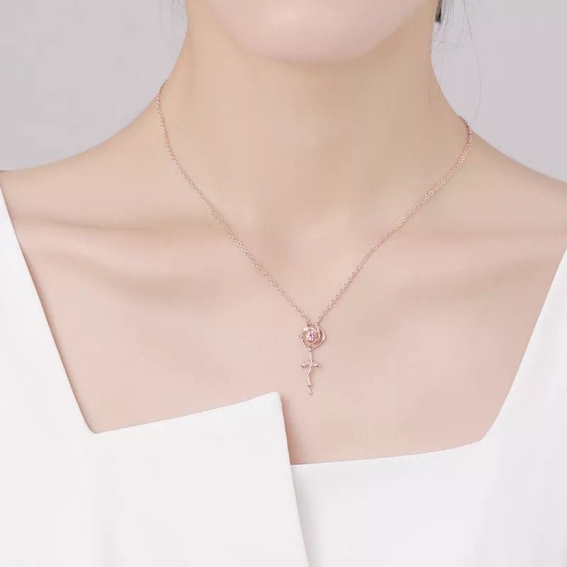 You Are My Rose Necklace LIN200 - mkkawaiishop