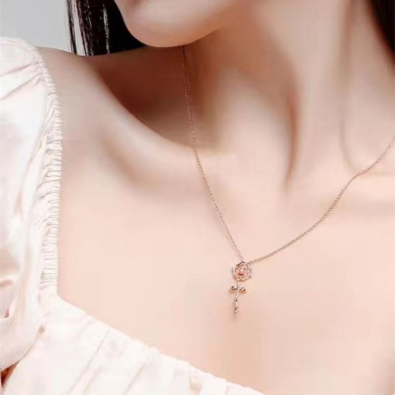 You Are My Rose Necklace LIN200 - mkkawaiishop