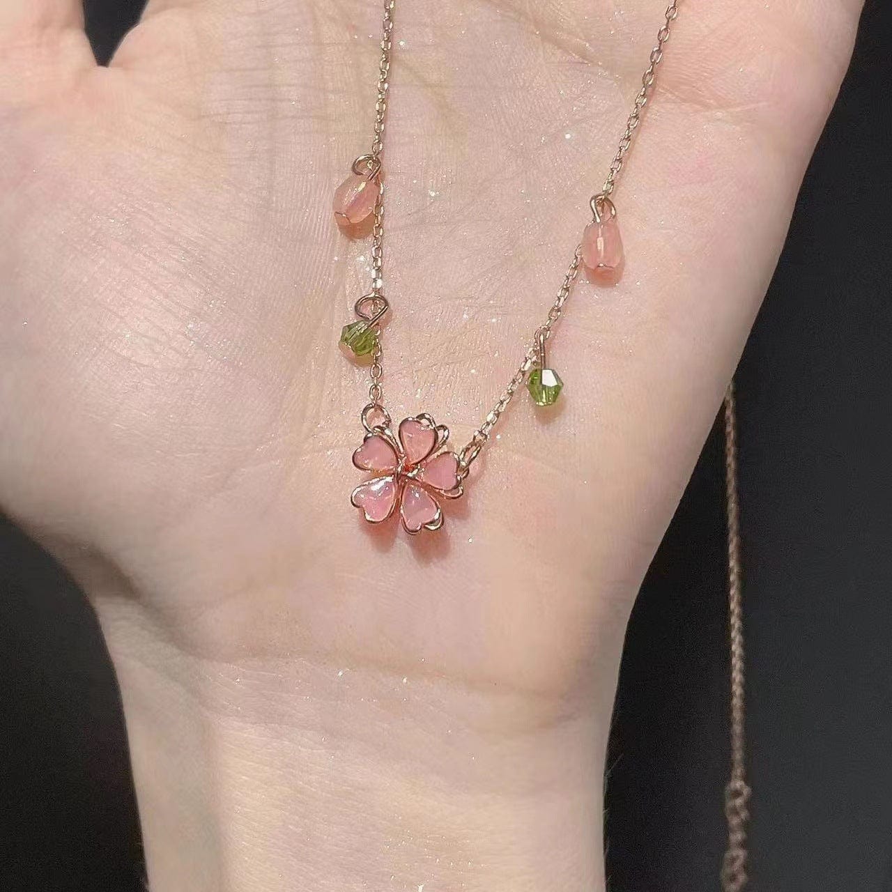 Pink Flower Necklace MK18644